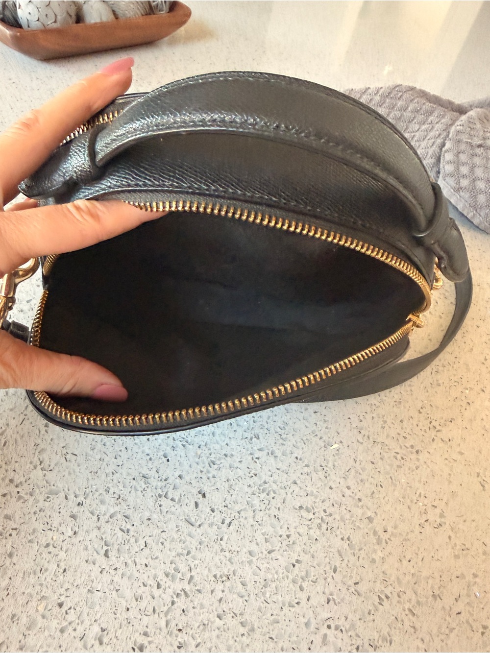 Coach Black Mini Dome Crossbody with Gold Hardware - Picture 6 of 10